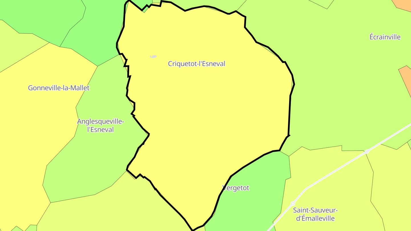 Carte des prix de l'immobilier Criquetot-l'Esneval