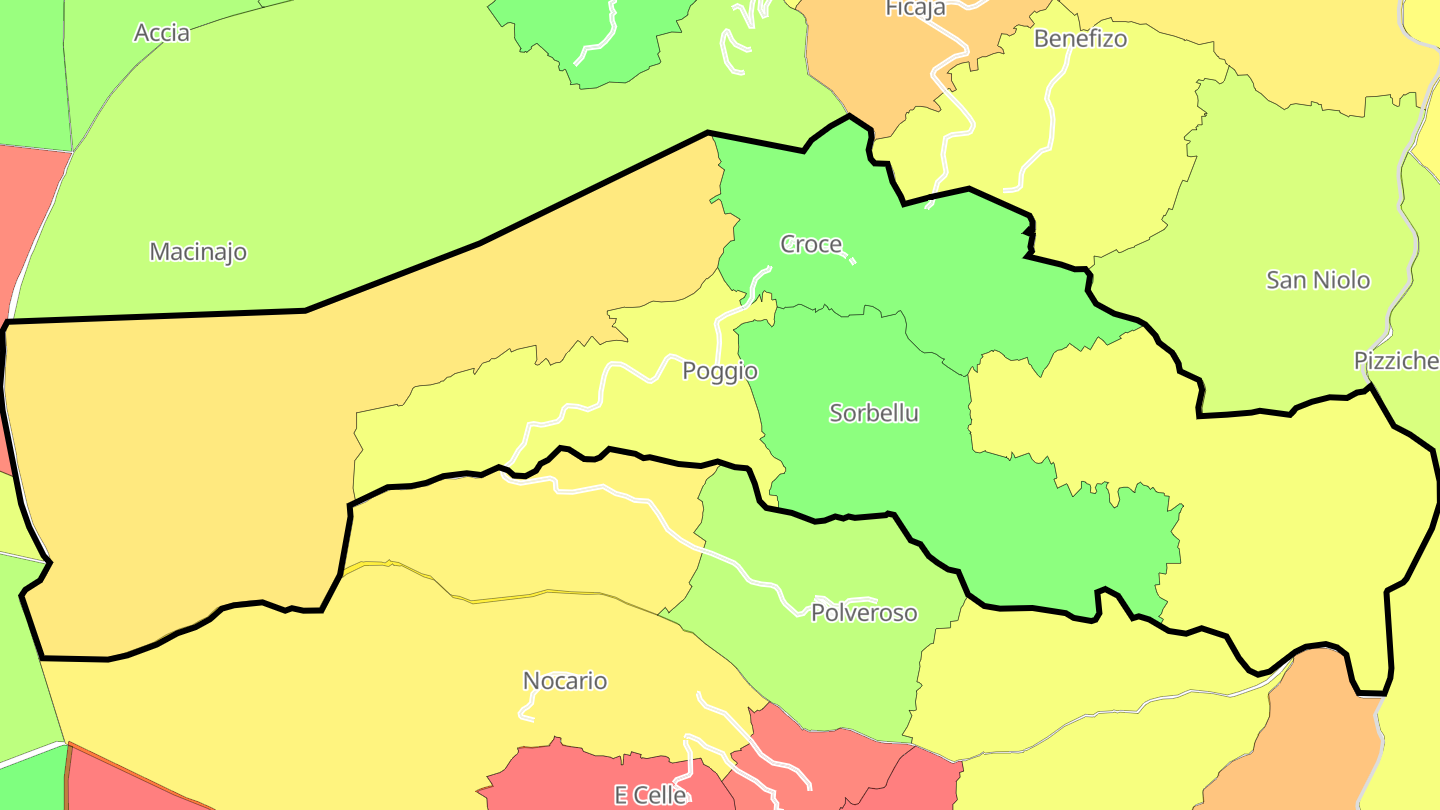 Carte des prix de l'immobilier Croce