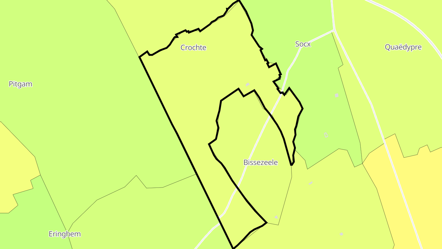 Carte des prix de l'immobilier Crochte