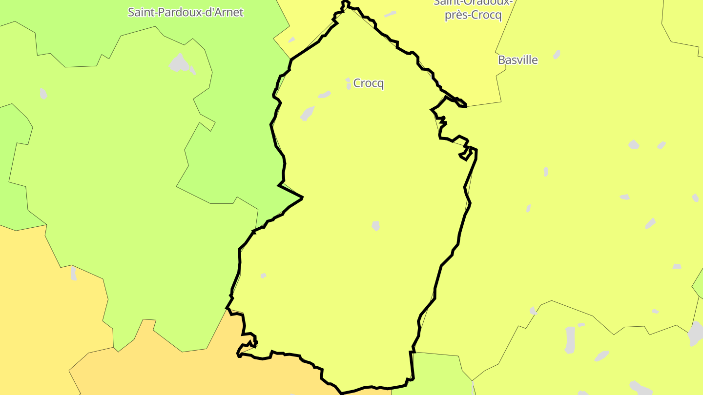 Carte des prix de l'immobilier Crocq