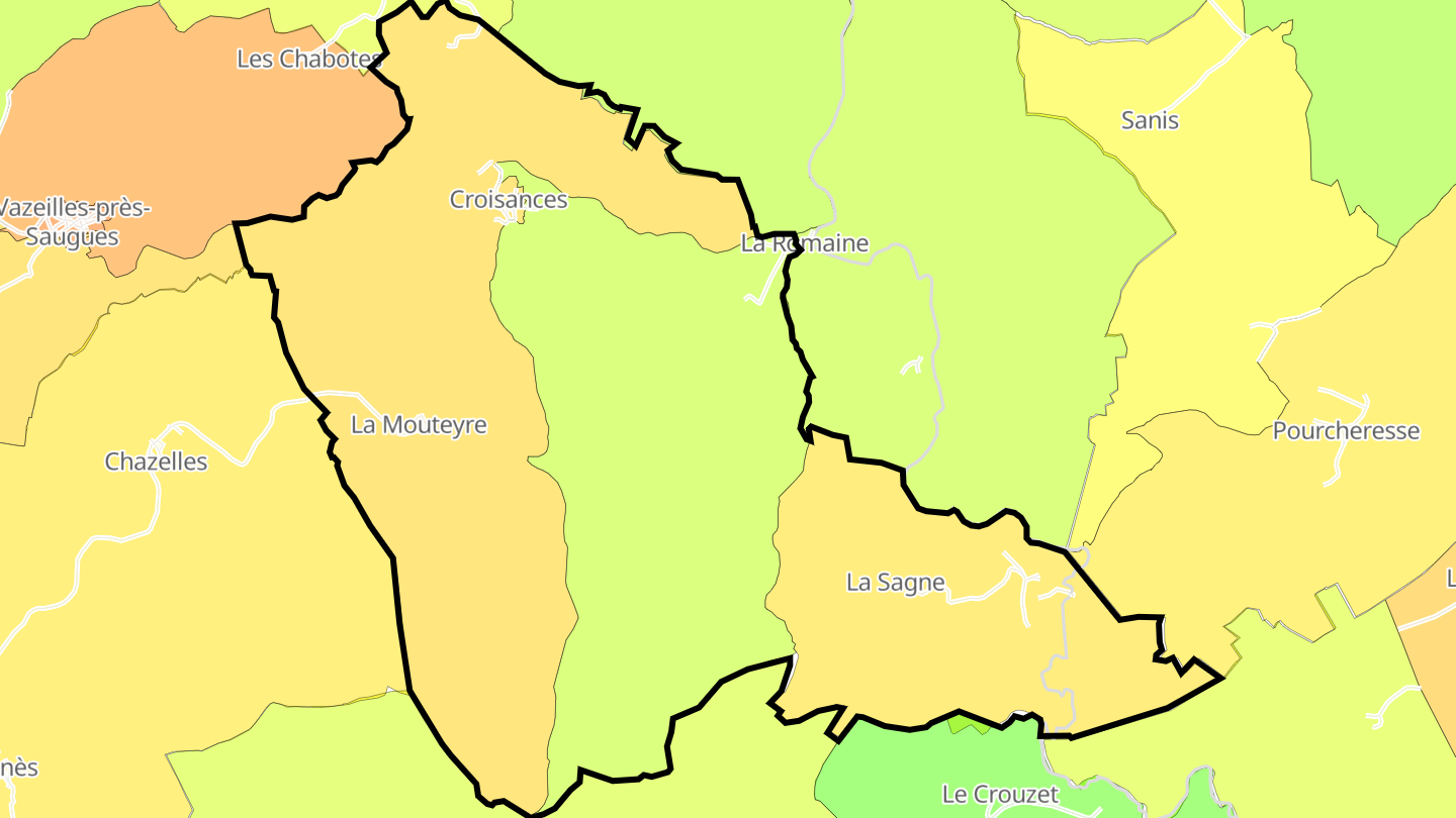 Carte des prix de l'immobilier Croisances