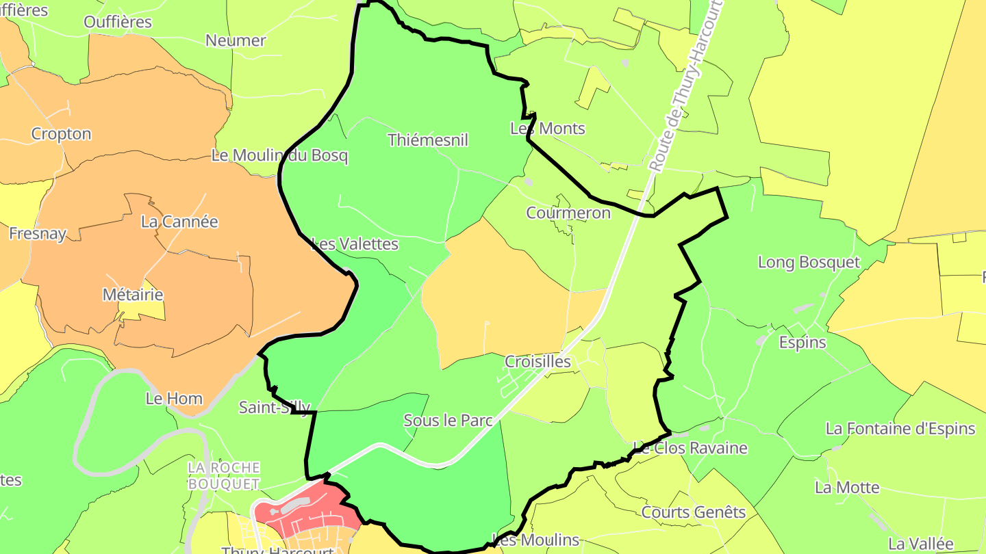 Carte des prix de l'immobilier Croisilles