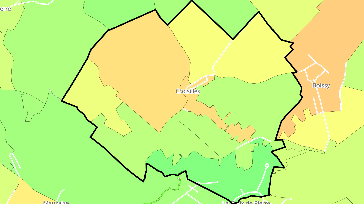 Carte des prix de l'immobilier Croisilles