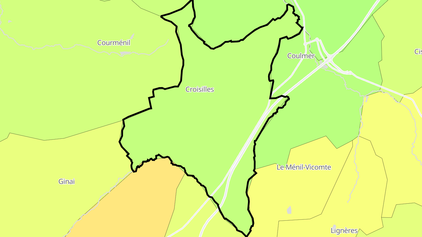 Carte des prix de l'immobilier Croisilles