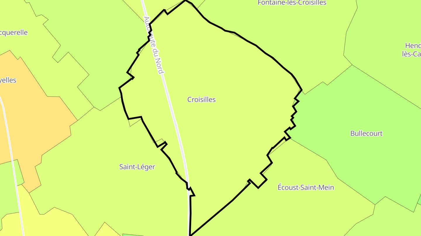 Carte des prix de l'immobilier Croisilles