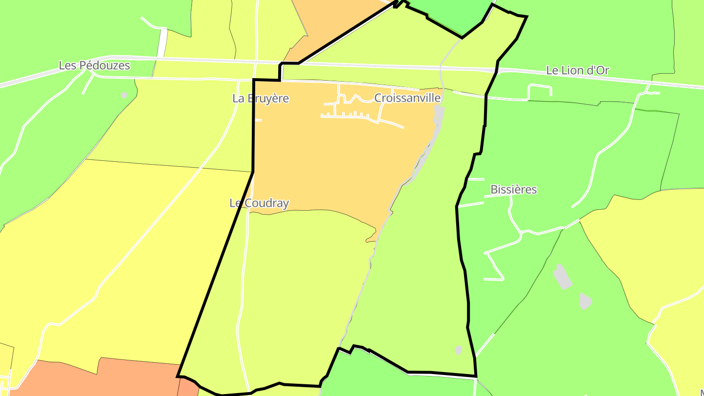 Carte des prix de l'immobilier Croissanville