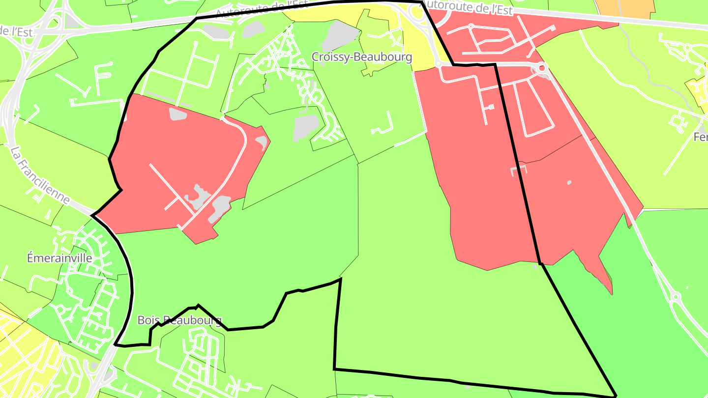 Carte des prix de l'immobilier Croissy-Beaubourg