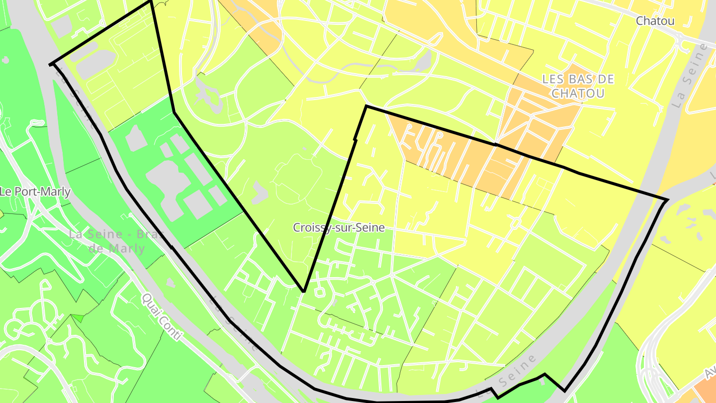 Carte des prix de l'immobilier Croissy-sur-Seine