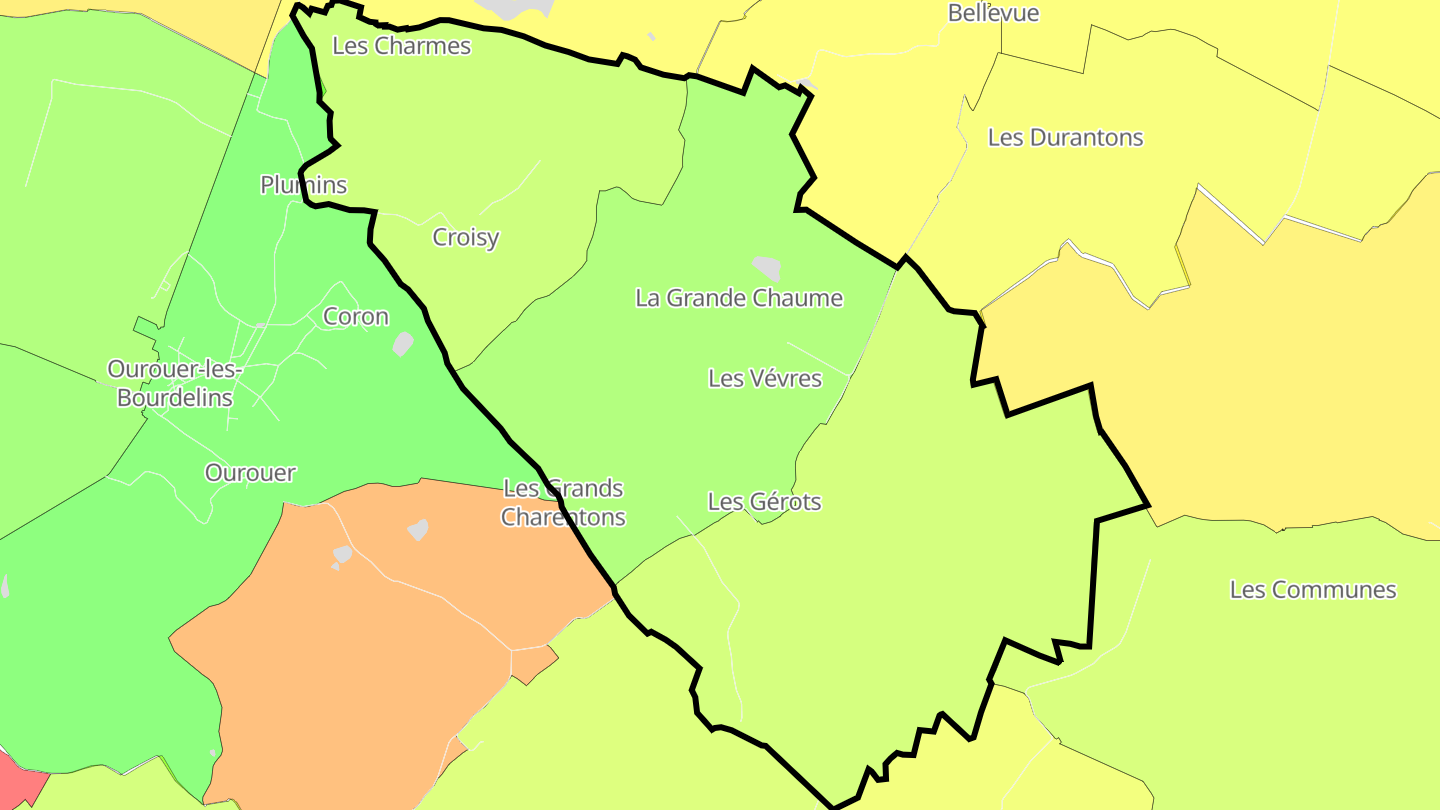 Carte des prix de l'immobilier Croisy