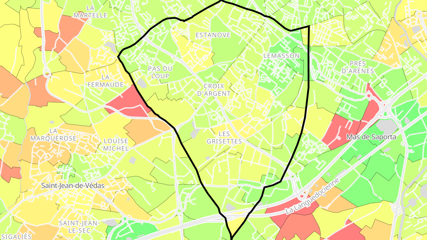 Carte des prix de l'immobilier Croix d'Argent