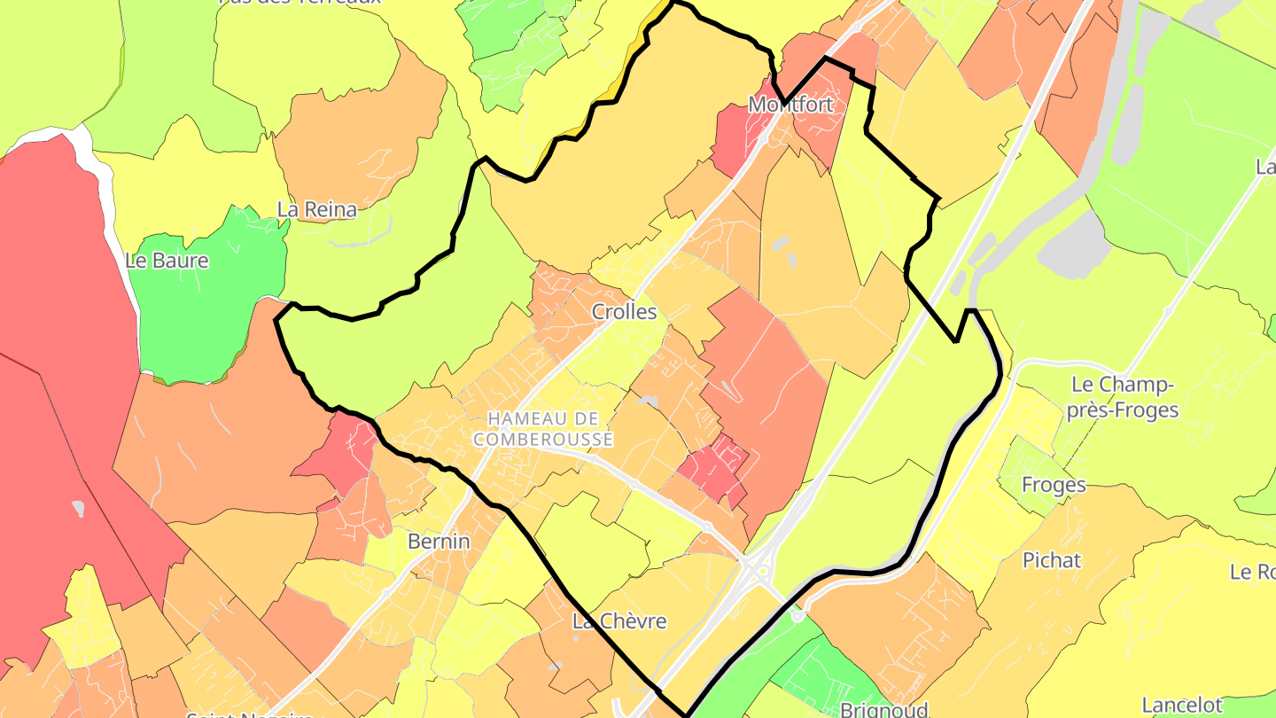 Carte des prix de l'immobilier Crolles