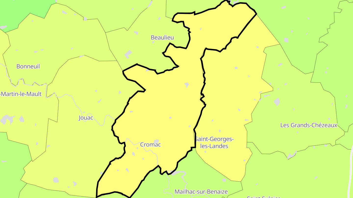 Carte des prix de l'immobilier Cromac