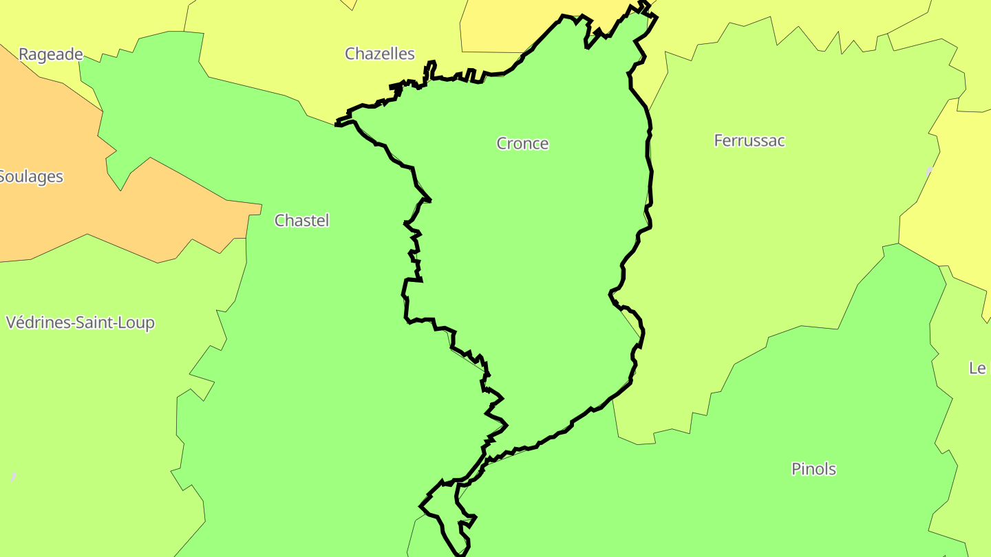 Carte des prix de l'immobilier Cronce