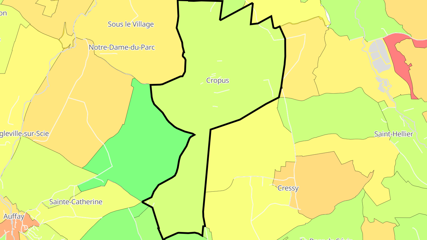 Carte des prix de l'immobilier Cropus