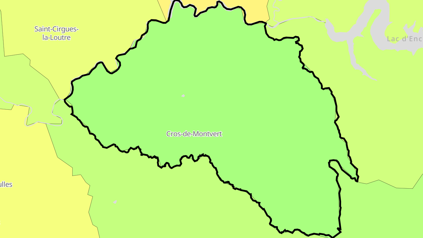 Carte des prix de l'immobilier Cros-de-Montvert