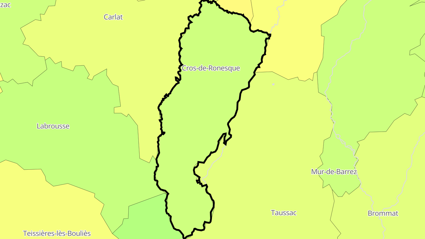 Carte des prix de l'immobilier Cros-de-Ronesque