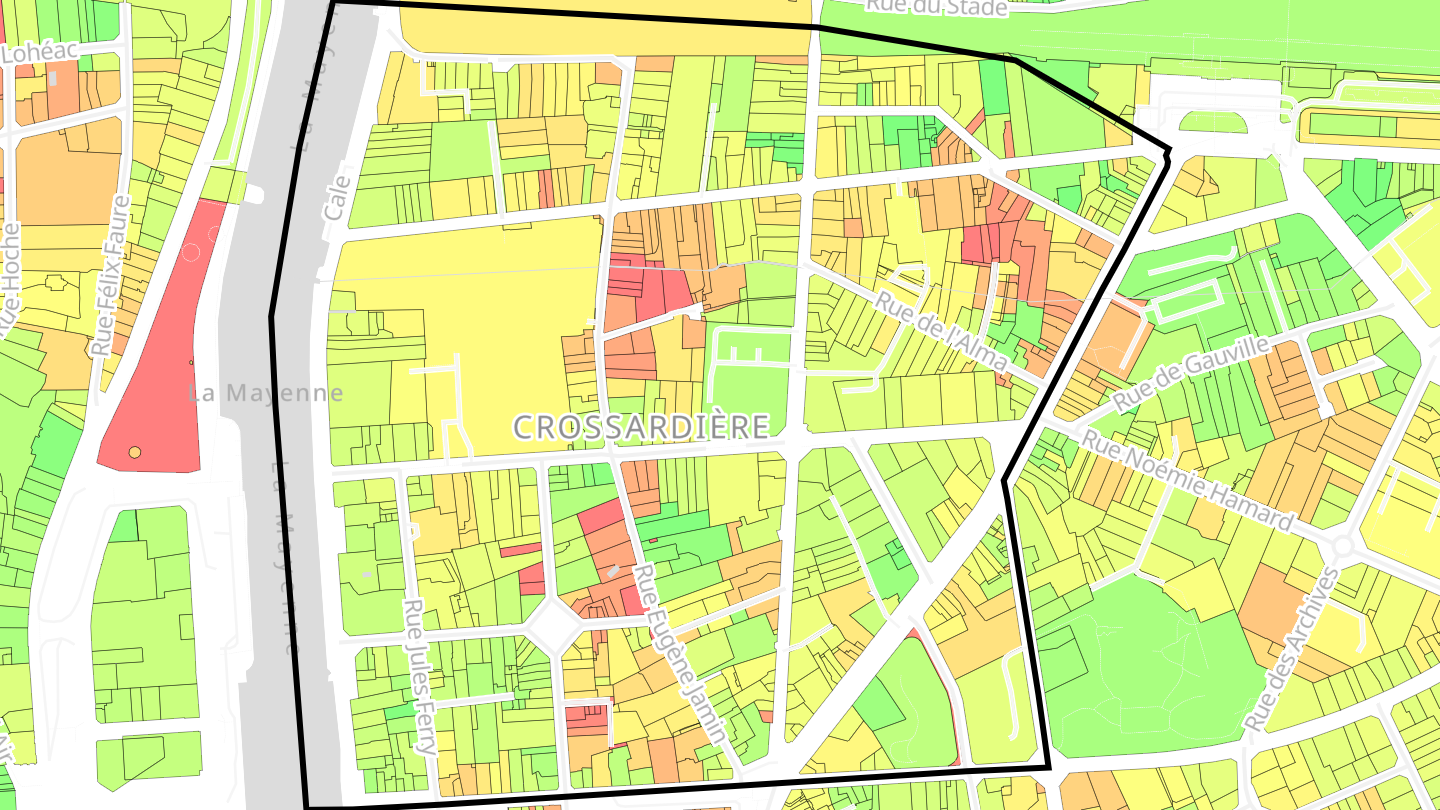 Carte des prix de l'immobilier Crossardière