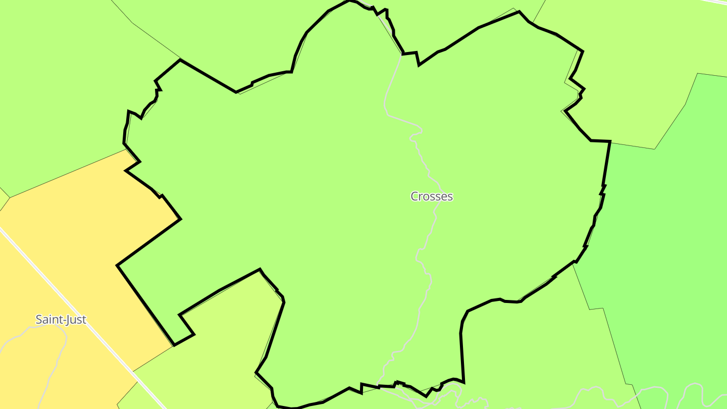 Carte des prix de l'immobilier Crosses