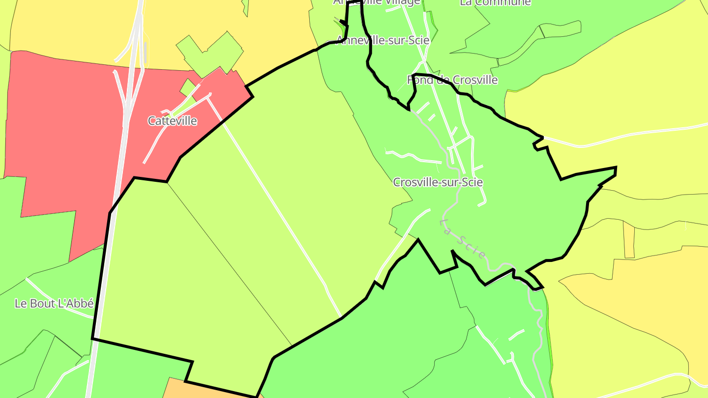 Carte des prix de l'immobilier Crosville-sur-Scie