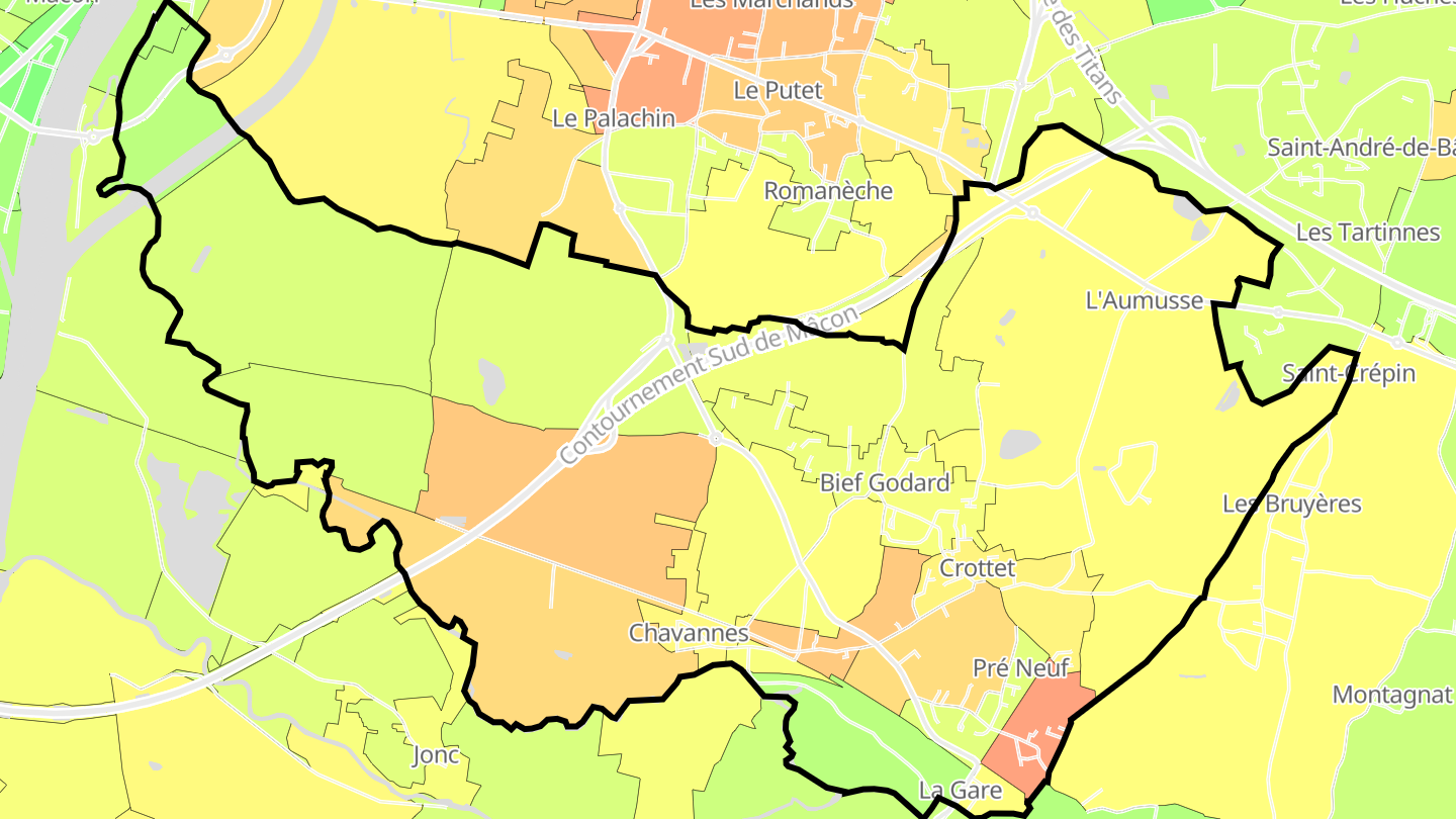 Carte des prix de l'immobilier Crottet