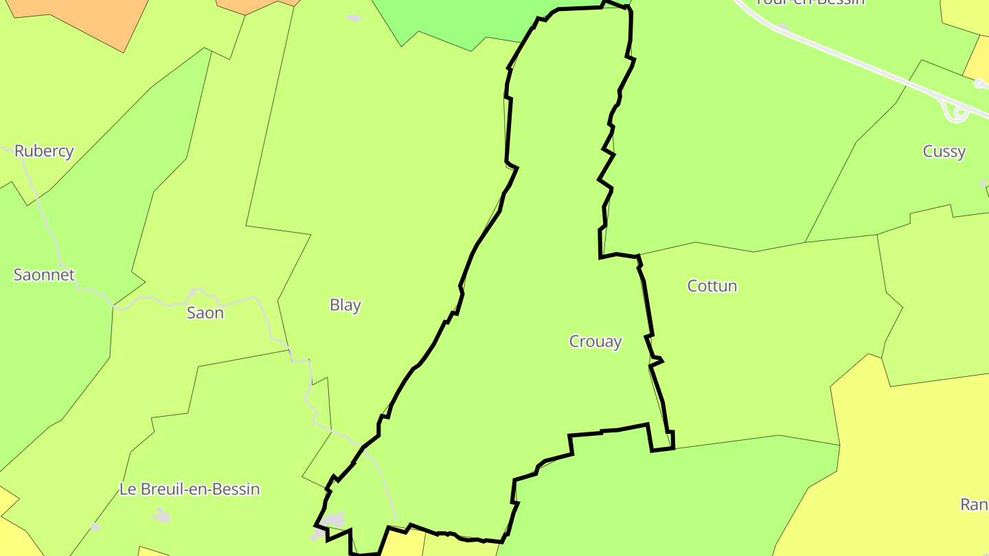 Carte des prix de l'immobilier Crouay
