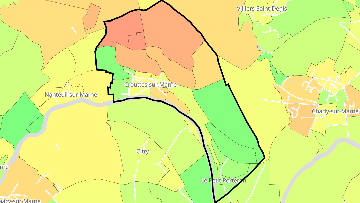 Carte des prix de l'immobilier Crouttes-sur-Marne