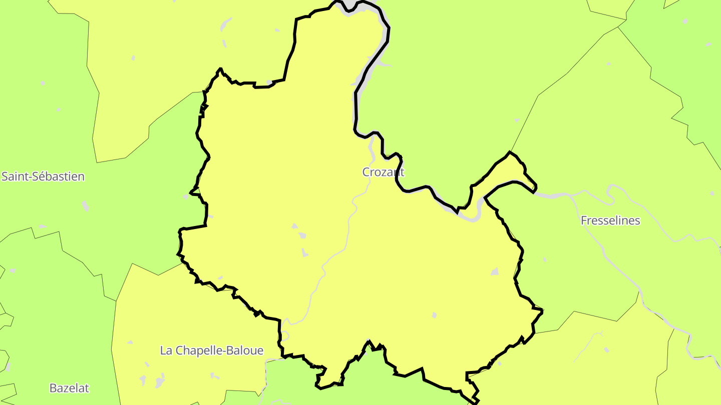 Carte des prix de l'immobilier Crozant