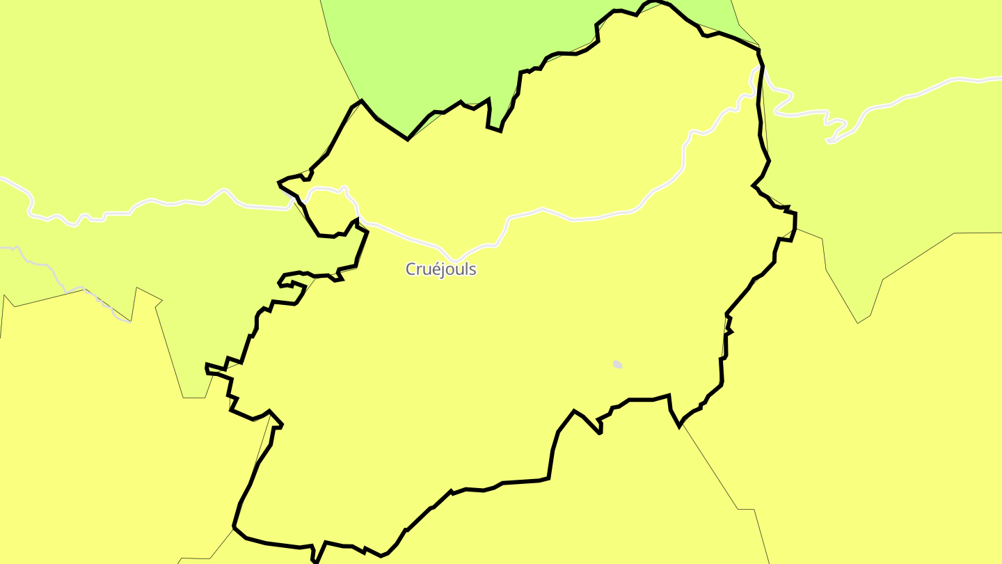 Carte des prix de l'immobilier Cruéjouls