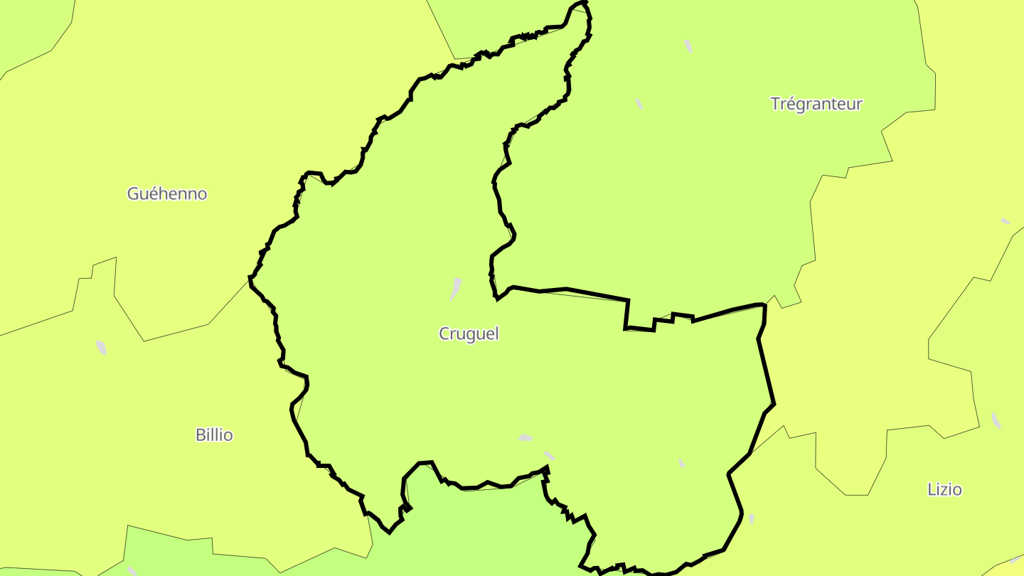 Carte des prix de l'immobilier Cruguel