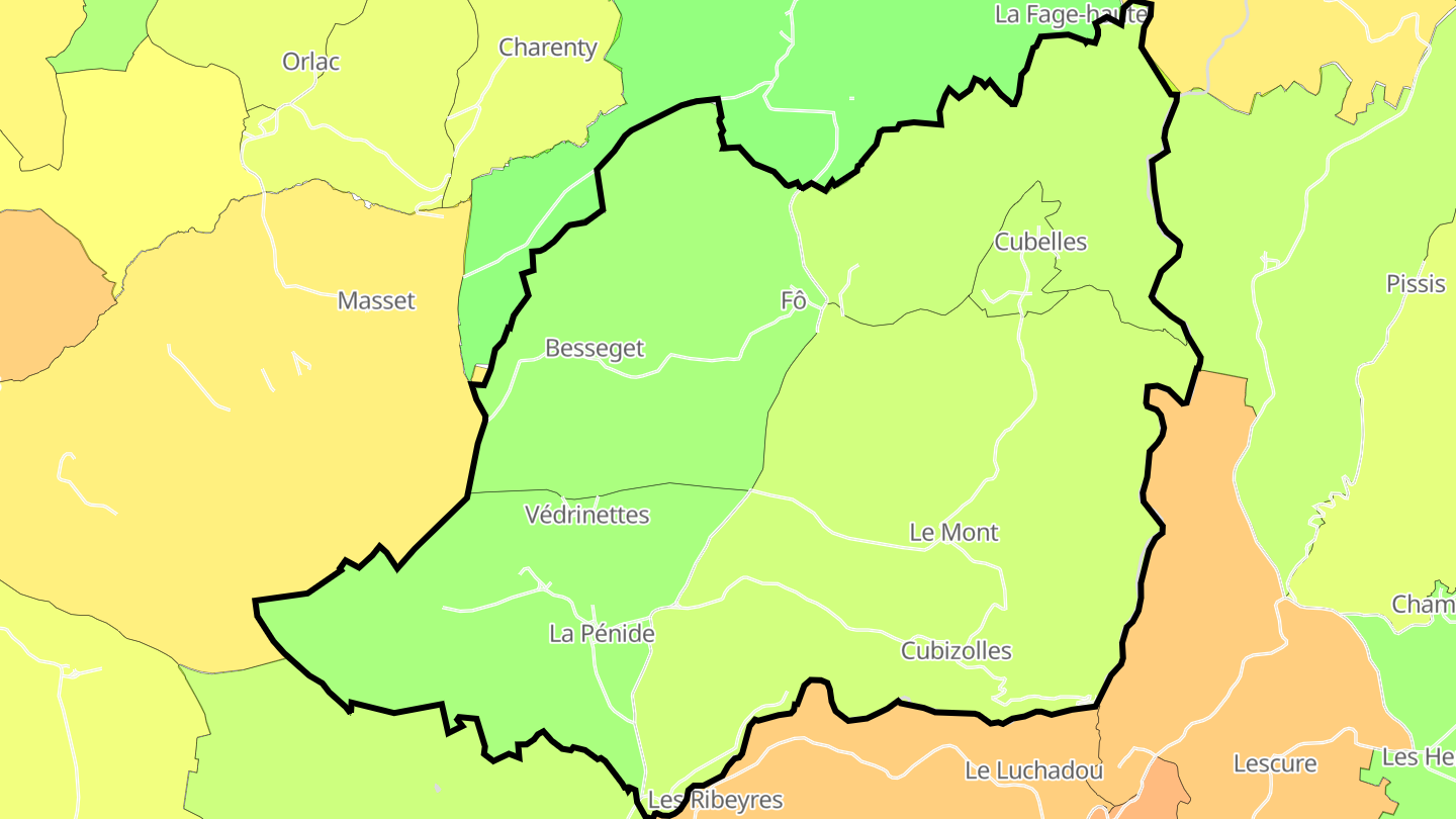 Carte des prix de l'immobilier Cubelles