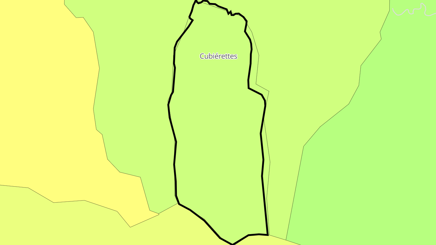 Carte des prix de l'immobilier Cubiérettes