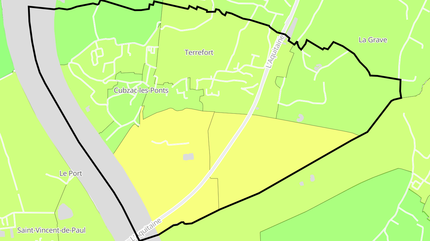 Carte des prix de l'immobilier Cubzac-les-Ponts