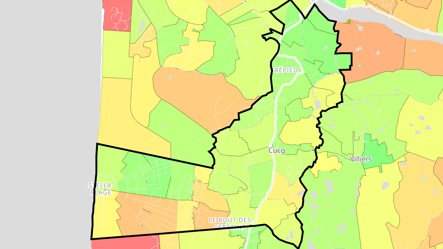 Carte des prix de l'immobilier Cucq