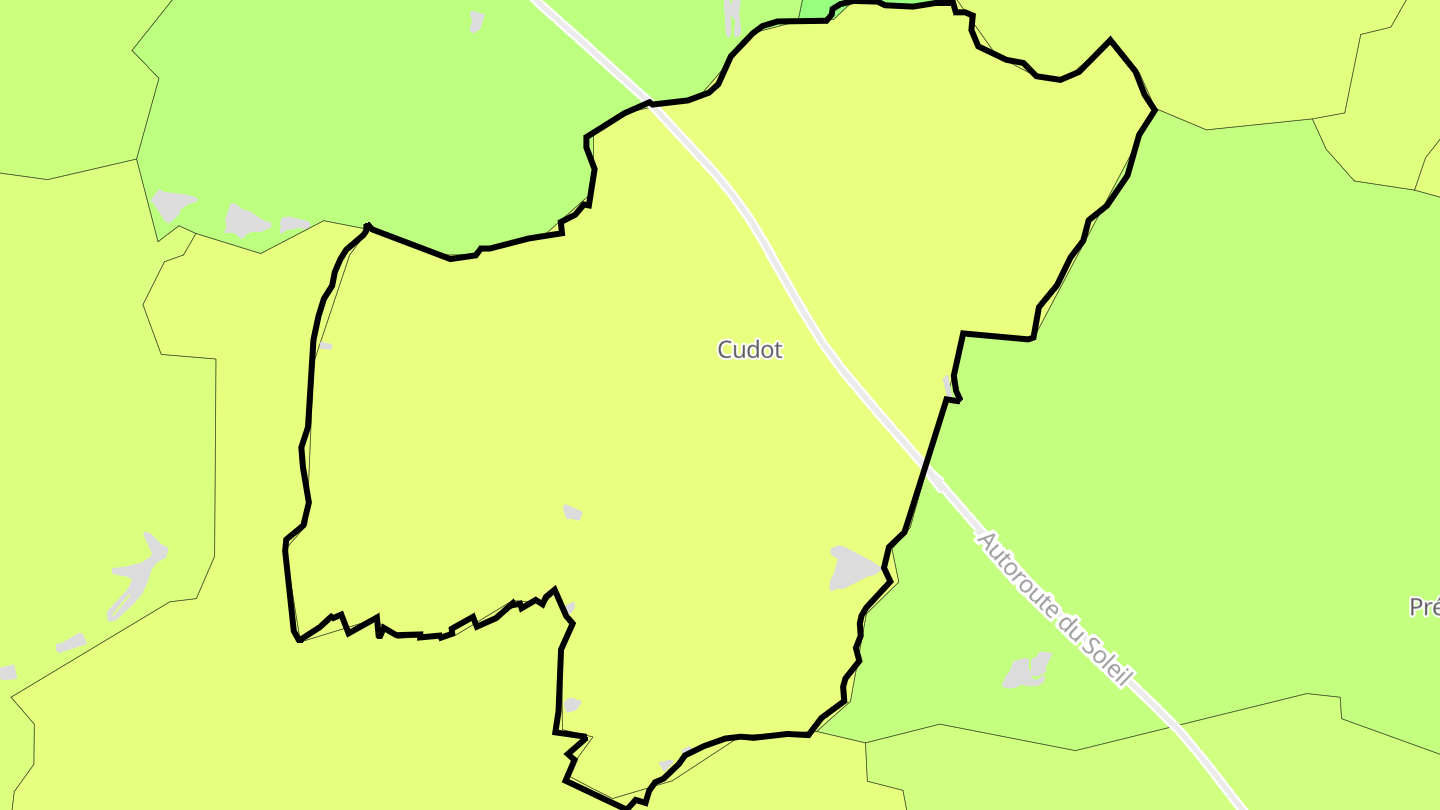 Carte des prix de l'immobilier Cudot