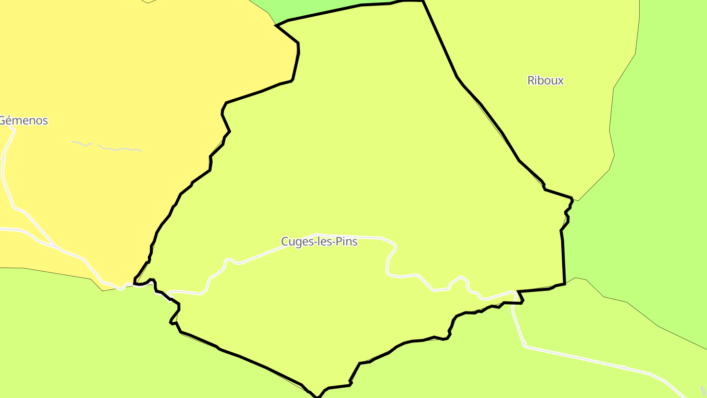 Carte des prix de l'immobilier Cuges-les-Pins