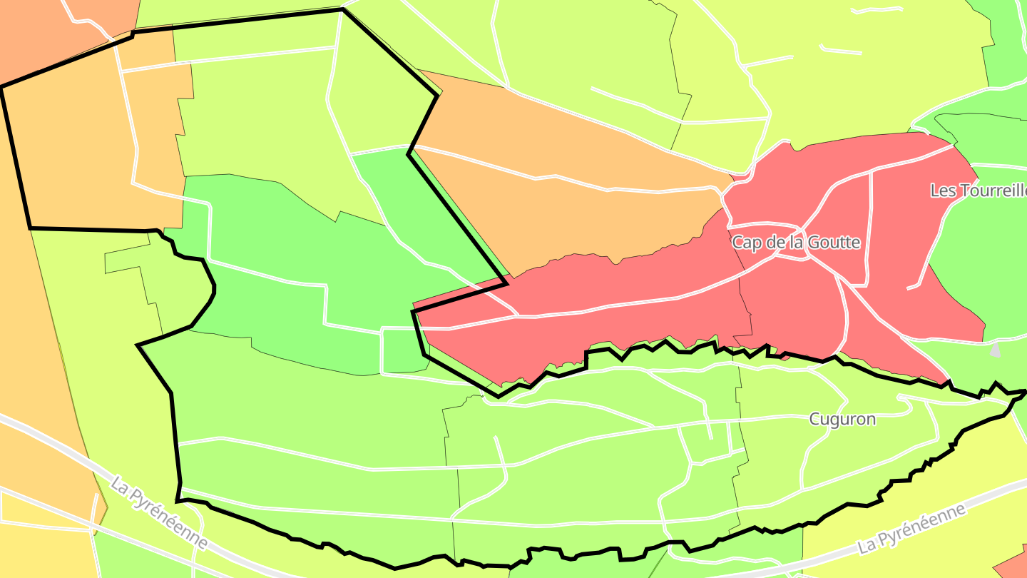 Carte des prix de l'immobilier Cuguron