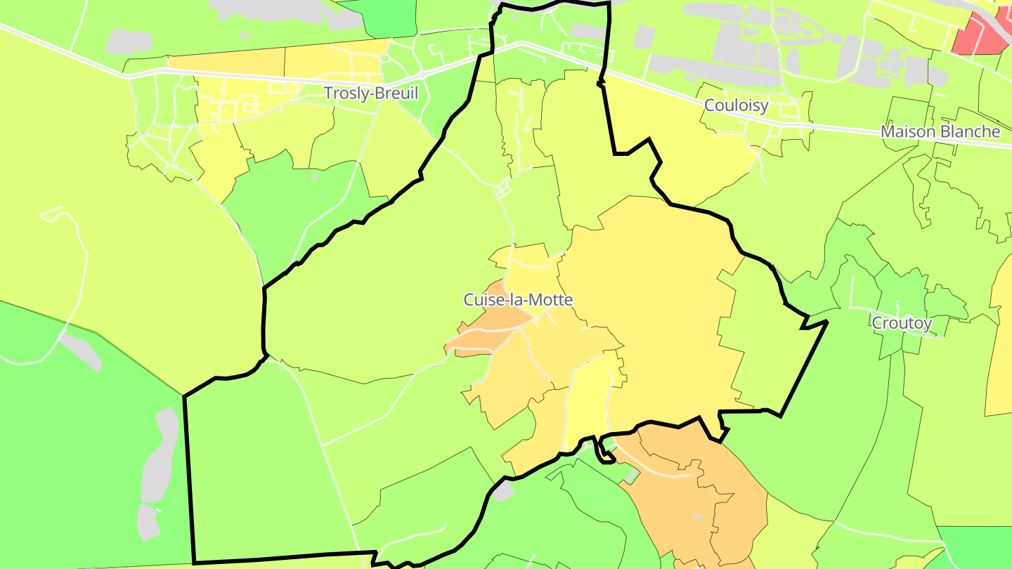 Carte des prix de l'immobilier Cuise-la-Motte