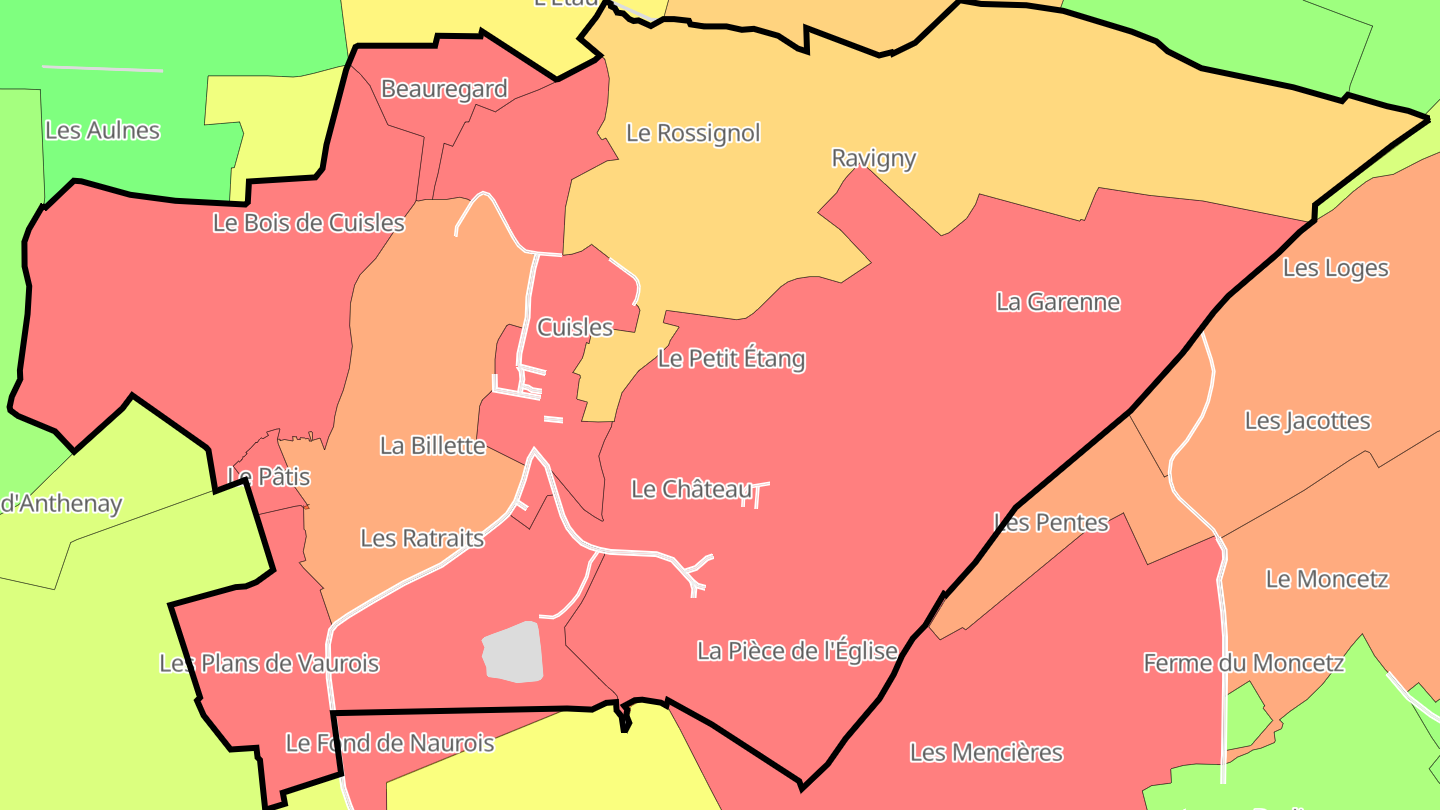 Carte des prix de l'immobilier Cuisles