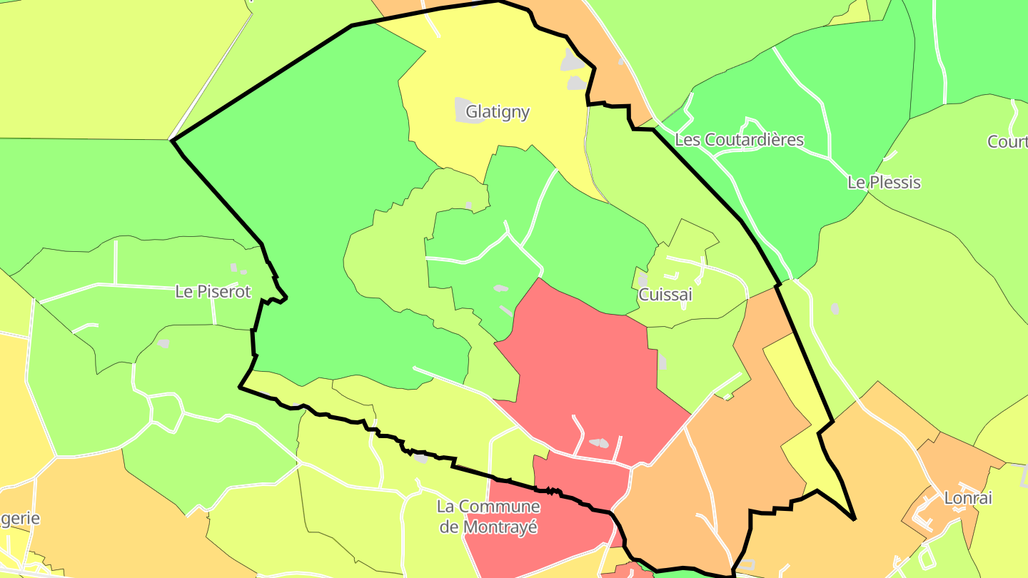 Carte des prix de l'immobilier Cuissai