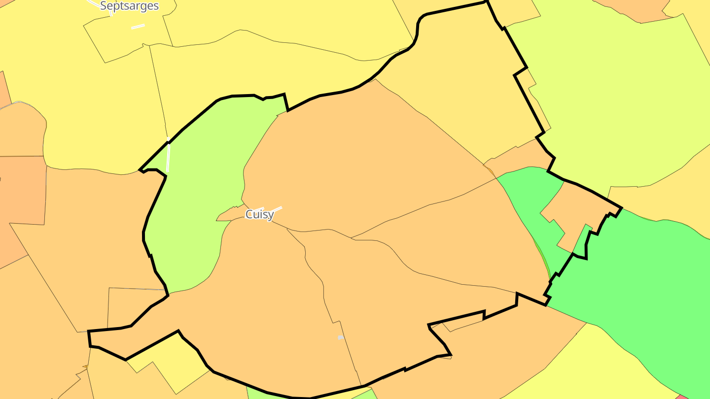 Carte des prix de l'immobilier Cuisy