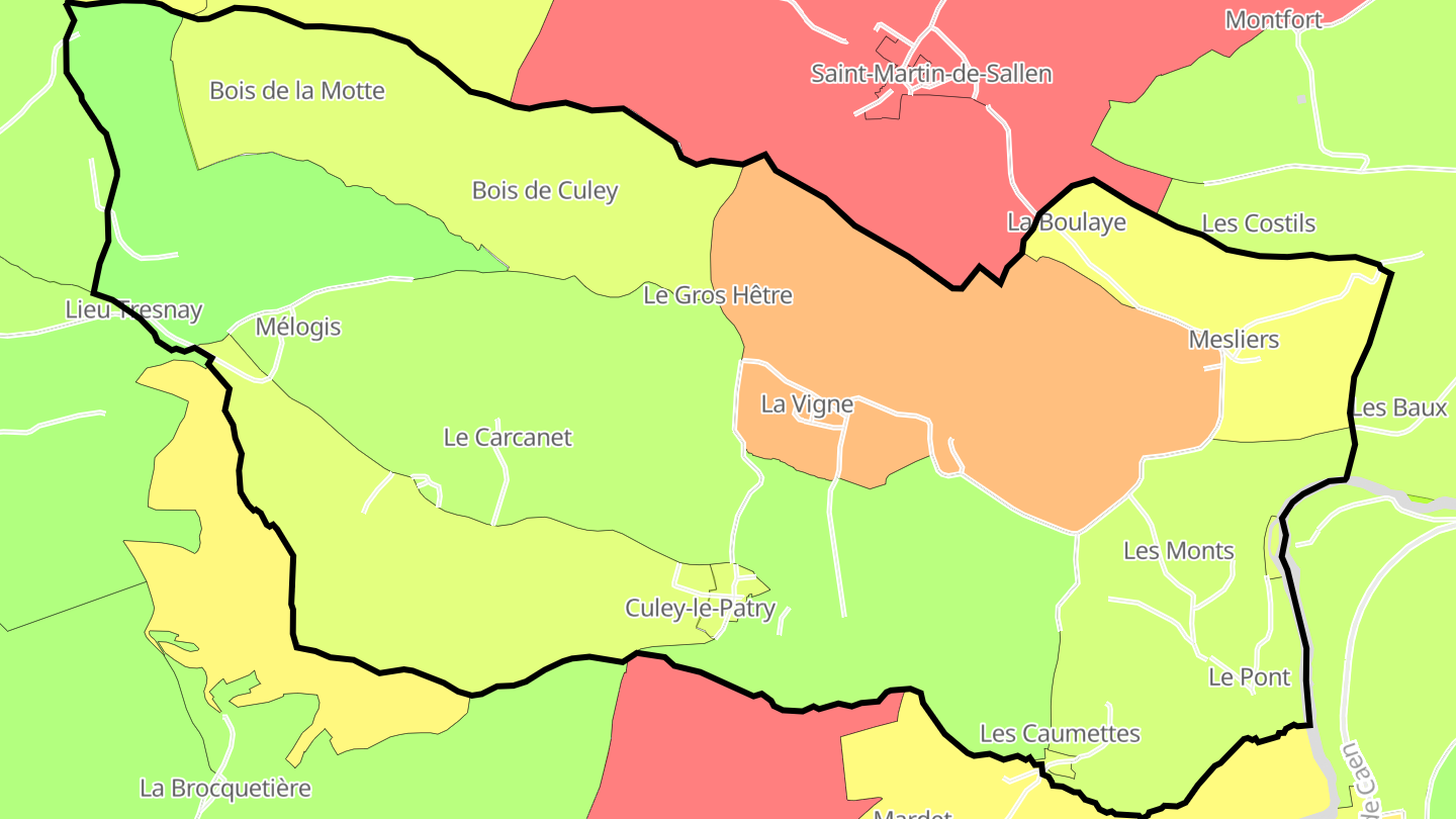 Carte des prix de l'immobilier Culey-le-Patry