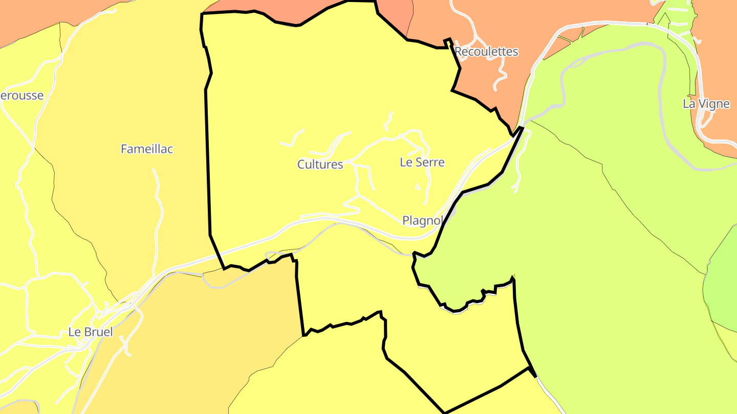 Carte des prix de l'immobilier Cultures