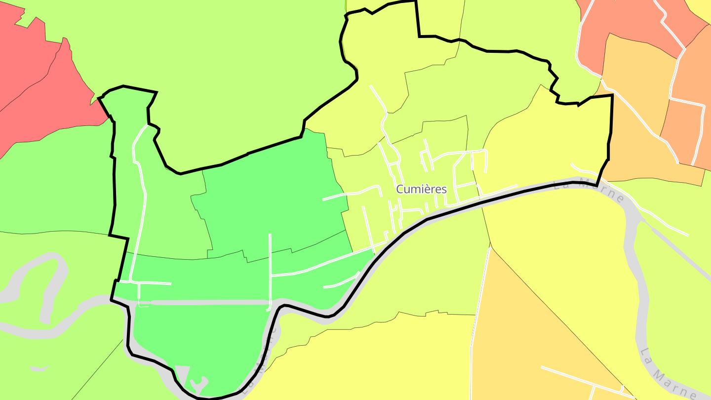 Carte des prix de l'immobilier Cumières