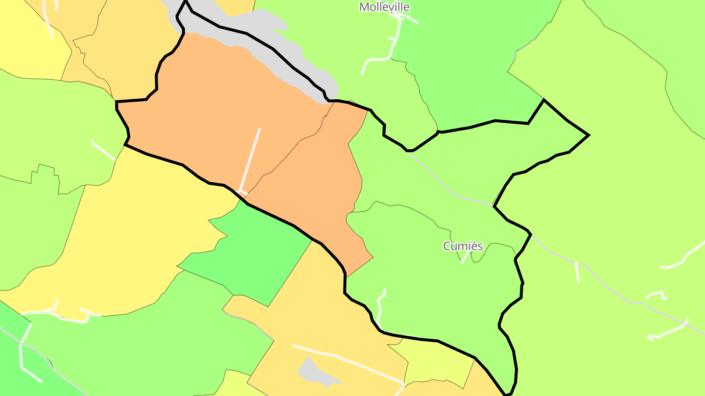 Carte des prix de l'immobilier Cumiès