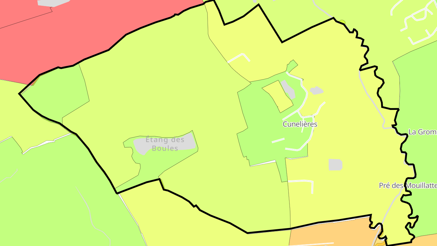 Carte des prix de l'immobilier Cunelières