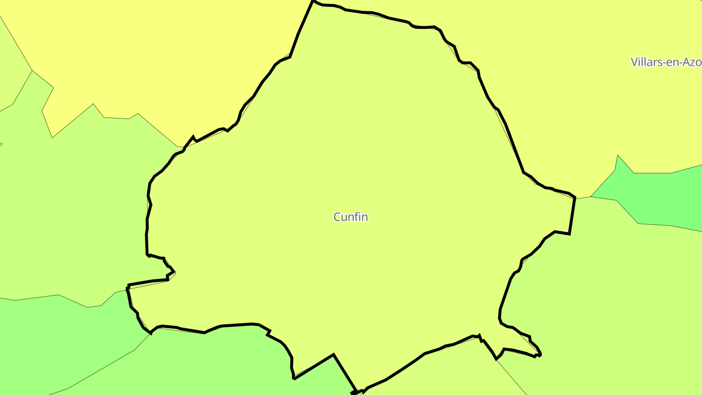 Carte des prix de l'immobilier Cunfin