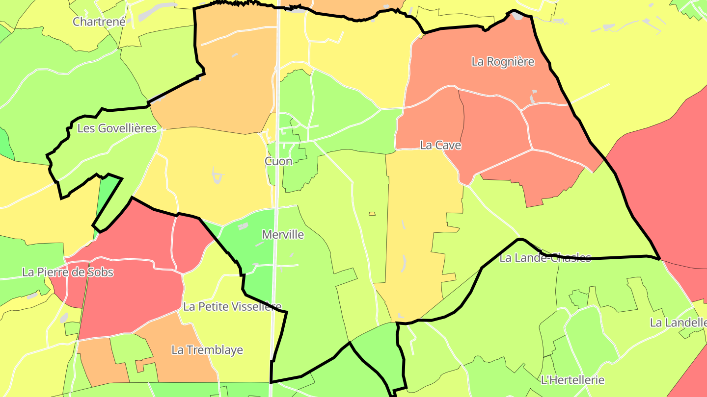Carte des prix de l'immobilier Cuon