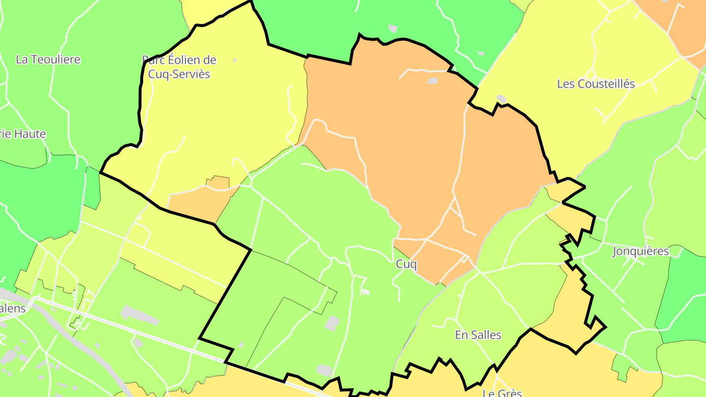Carte des prix de l'immobilier Cuq