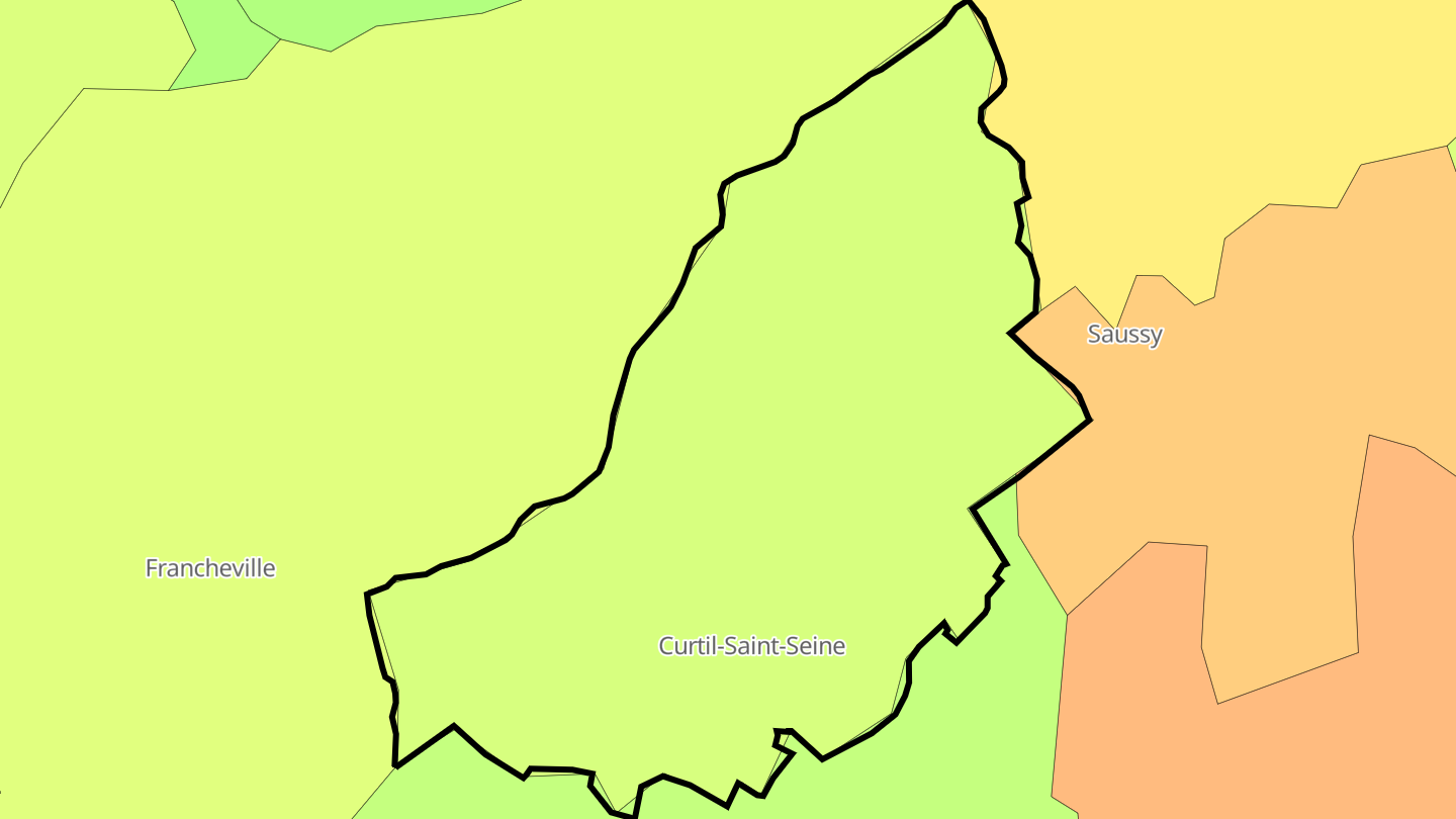Carte des prix de l'immobilier Curtil-Saint-Seine