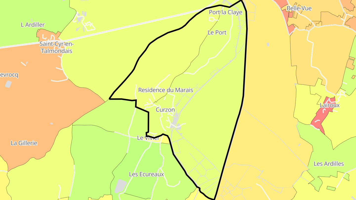 Carte des prix de l'immobilier Curzon